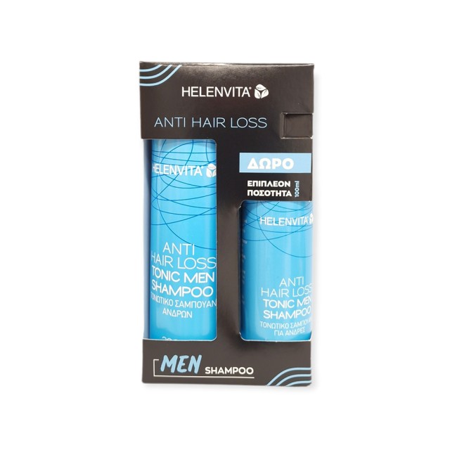 HELENVITA Anti Hair Loss Tonic Men Shampoo Ανδρικό Τονωτικό Σαμπουάν Κατά της Τριχόπτωσης 200ml - ΔΩΡΟ 100ml