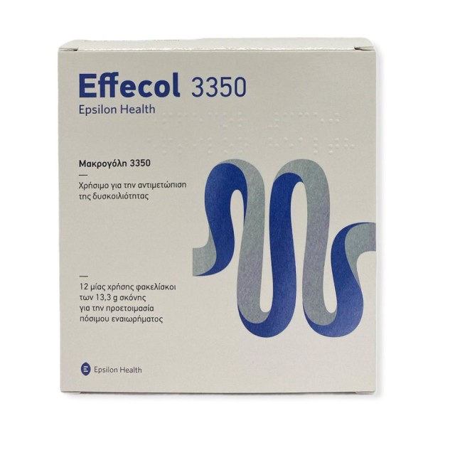 EFFECOL 3350 Epsilon Health Συμπλήρωμα Διατροφής για την Δυσκοιλιότητα Ενηλίκων 12 Φακελάκια