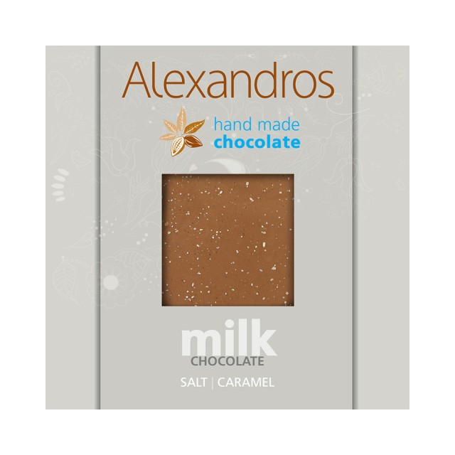 ALEXANDROS milk chocolate with Caramel & Salt 90gr