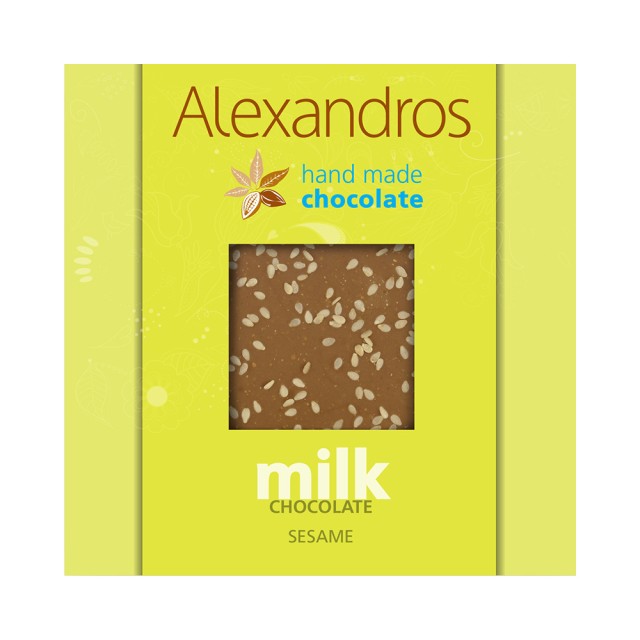 ALEXANDROS milk chocolate with Sesame & Tahini 90gr
