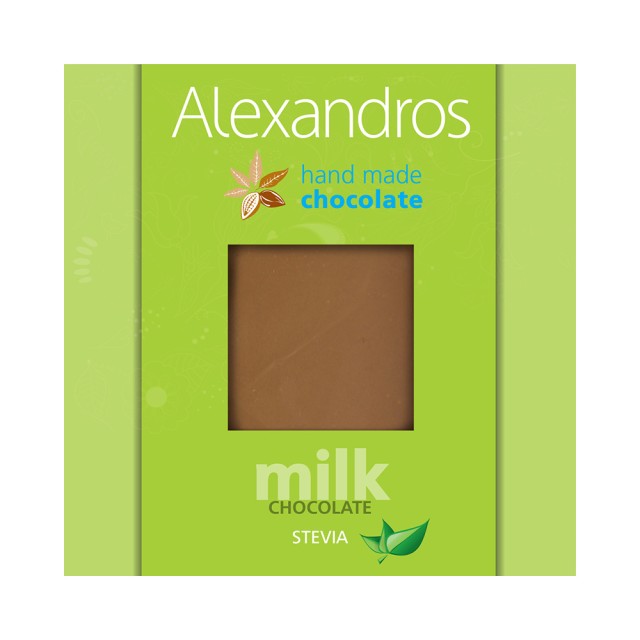 ALEXANDROS milk chocolate with Stevia 90gr
