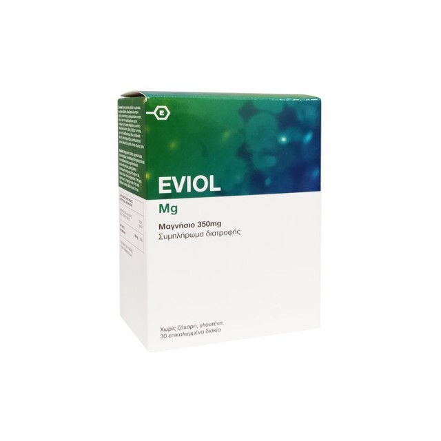 EVIOL Mg Magnesium 350mg Συμπλήρωμα Διατροφής με Μαγνήσιο 30 Δισκία