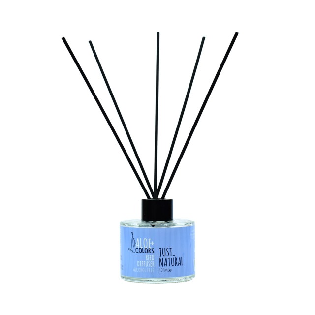 ALOE + COLORS Reed Diffuser Just Natural Αρωματικό Χώρου με Sticks Διάχυσης 125ml