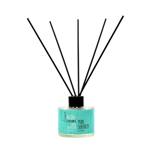 ALOE + COLORS Reed Diffuser Pure Serenity Αρωματικό Χώρου με Sticks Διάχυσης 125ml