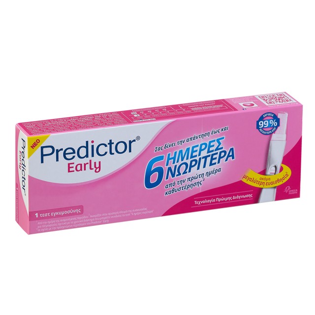 PREDICTOR Early Τεστ Εγκυμοσύνης 6 Ημέρες Νωρίτερα 1τμχ
