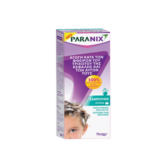 PARANIX Treatment Shampoo + Comb For Lice 200ml