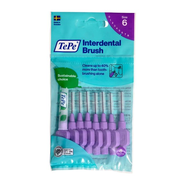 TEPE Original Μεσοδόντια Βουρτσάκια 1.1mm Μωβ 8τμχ