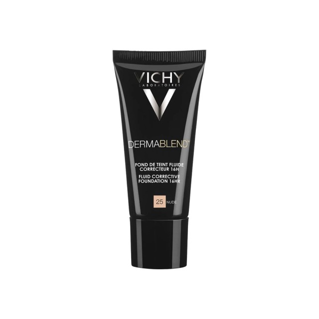 VICHY Dermablend Fdt Correct 25 Nude Διορθωτικό Υγρό Make-up Υψηλής Κάλυψης 30ml