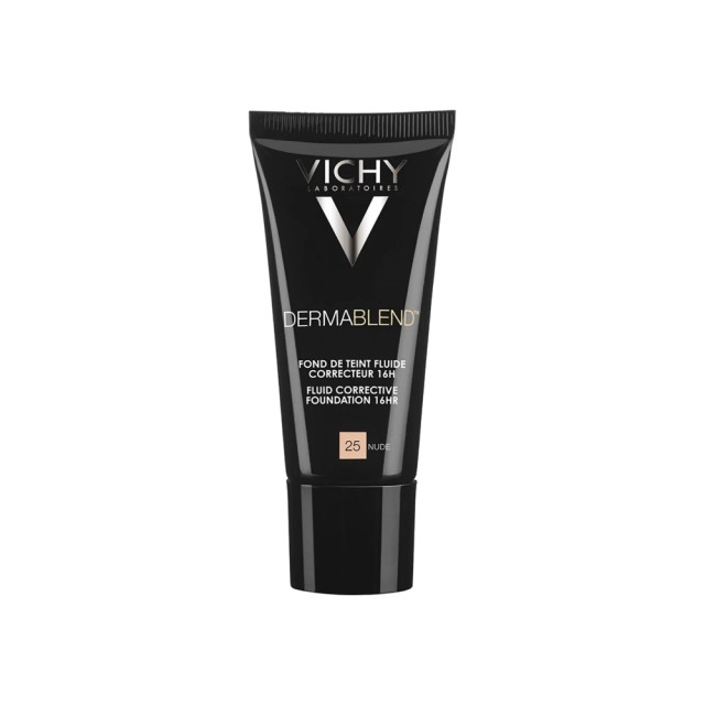 VICHY Dermablend Fdt Correct 25 Nude Διορθωτικό Υγρό Make-up Υψηλής Κάλυψης 30ml