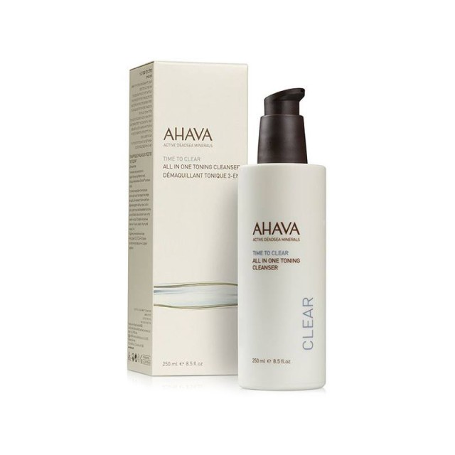 AHAVA Time To Clear All-in-One Toning Cleanser Γαλάκτωμα Καθαρισμού Προσώπου & Ματιών 250ml