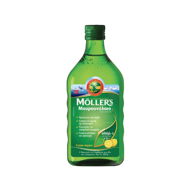 MOLLER’S Cod Liver Oil Μουρουνέλαιο με Γεύση Λεμόνι 250ml