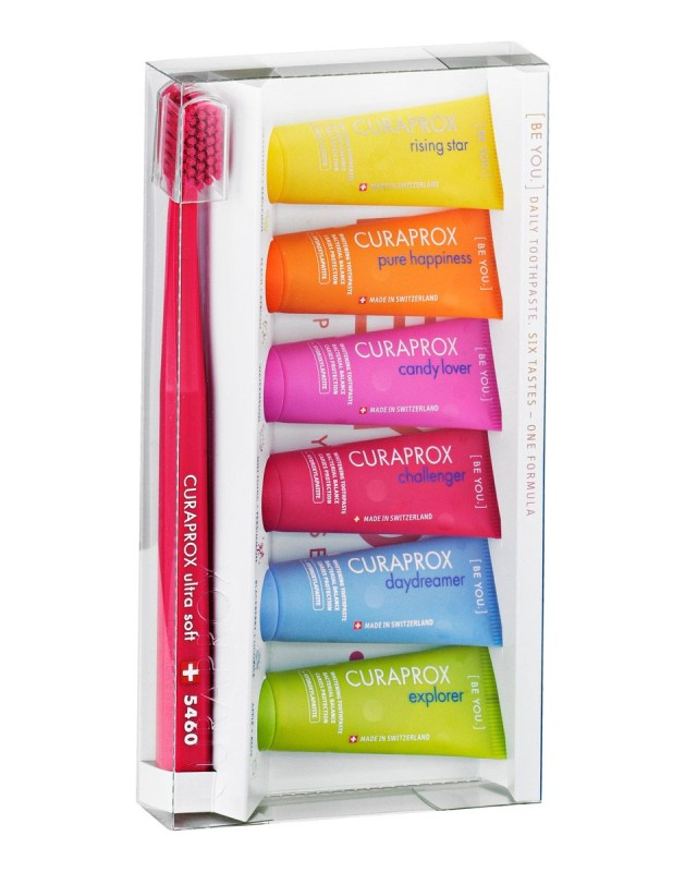 BE YOU Six-taste Mini Pack  - Οδοντόκρεμες σε Διάφορες Γεύσεις 10ml (6 τμχ) + CS 5460 Οδοντόβουρστα