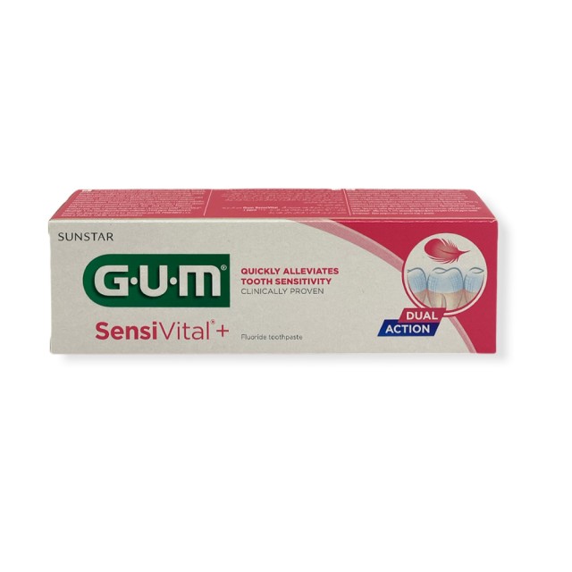 GUM 6070 Sensivital+ Οδοντόκρεμα Κατάλληλη για Ευαίσθητα Ούλα και Δόντια 75ml