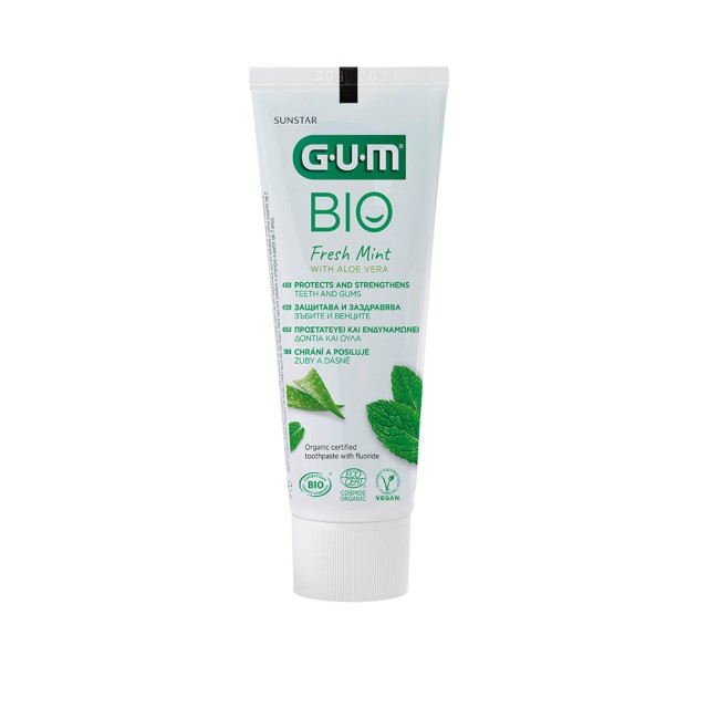 GUM Bio Fresh Mint Οργανική Οδοντόκρεμα με Αλόη και Μέντα που Προστατεύει Δόντια και Ούλα 75ml