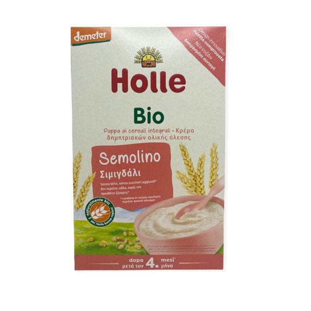HOLLE Baby Cream Βιολογική Βρεφική Κρέμα Σιμιγδάλι από 4m+ 250gr