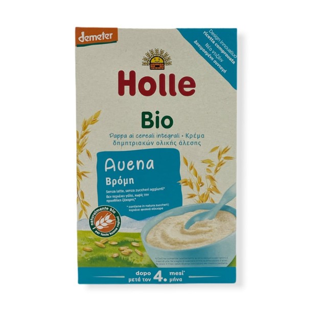HOLLE Baby cream Βιολογική Βρεφική Κρέμα Νιφάδες Βρώμης από 4m+ 250gr