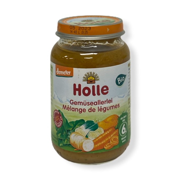 HOLLE Mixed vegetables Βρεφικό Γεύμα Ανάμεικτα Λαχανικά χωρίς Γλουτένη 6m+ 190gr