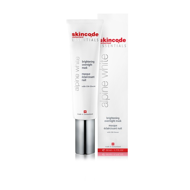 SKINCODE Essentials Alpine White Brightening Overnight Mask Λευκαντική Μάσκα Νύχτας 50ml