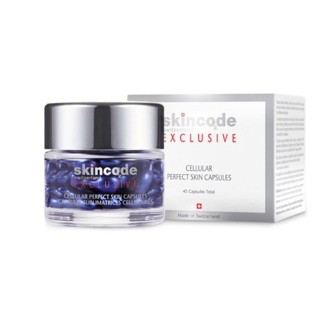 SKINCODE Exclusive Cellular Perfect Skin Αντιοξειδωτικός ορός λάμψης & λείανσης σε κάψουλες Βιταμινών 15,3ml σε 45 Κ?ψουλες