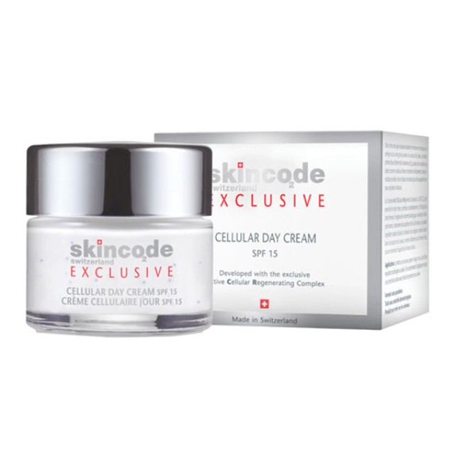 SKINCODE Exclusive Cellular Day Cream SPF15 Συσφικτική Κρέμα με Αναδομητικά Μπλε Πεπτίδια 50ml