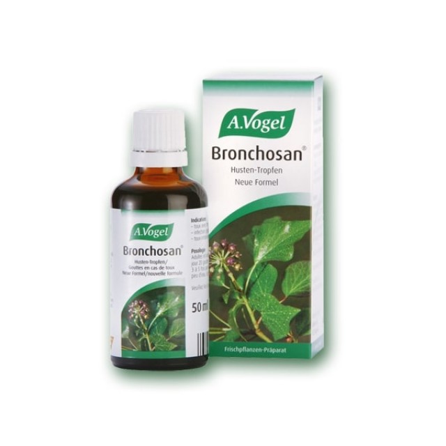 A.VOGEL Bronchosan Βάμμα από Συνδυασμό των Φρέσκων Βοτάνων με Kισσό.Αντιβηχικό, Κατάλληλο για Βρογχίτιδα, Μολύνσεις και Φλεγμονές του Αναπνευστικού 50ml