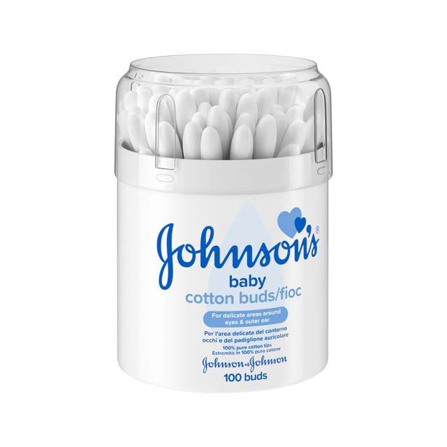 JOHNSONS Baby Cotton Buds Μπατονέτες Βαμβακιού 100 Τεμάχια