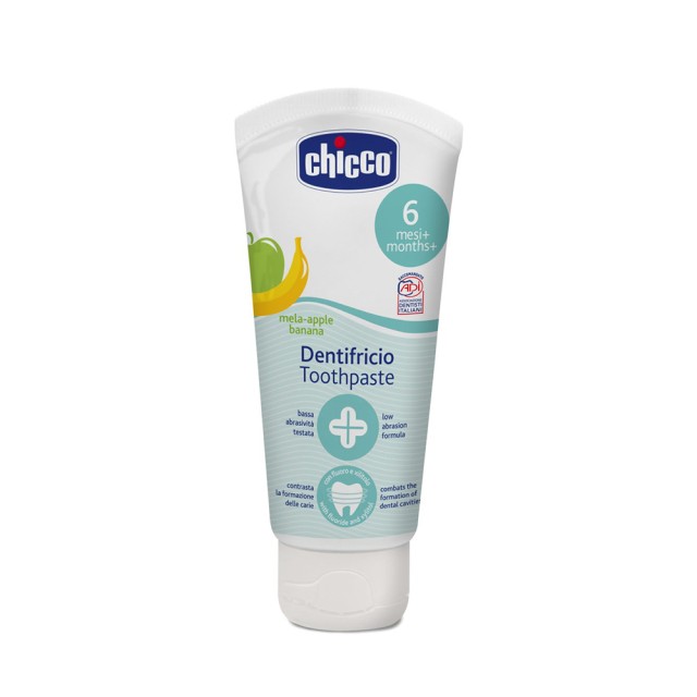 CHICCO Οδοντόκρεμα με Γεύση Μήλο & Μπανάνα για 6m+ 50ml
