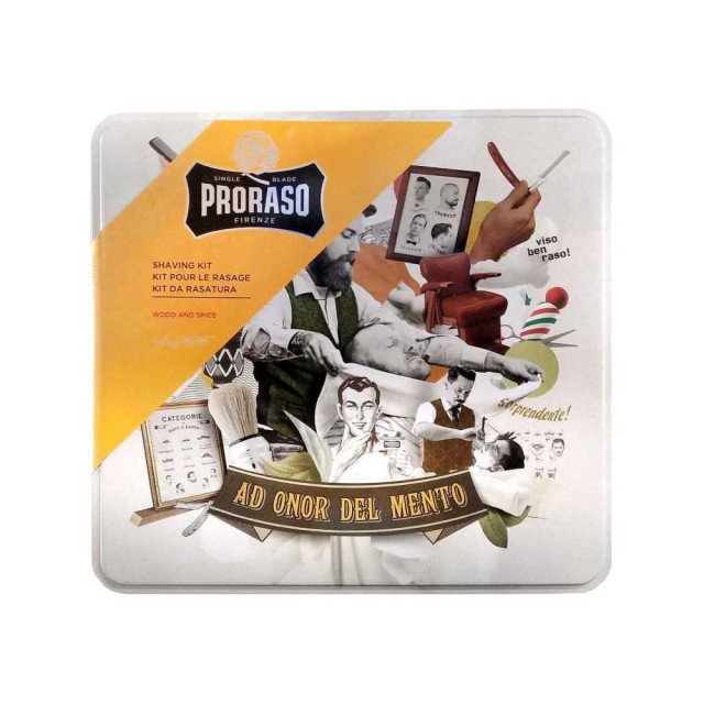 PRORASO Wood & Spice Σετ Περιποίησης για Γένια Total Shaving Kit