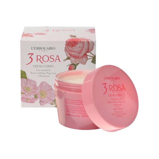 L’ERBOLARIO 3 Rosa Κρέμα Σώματος 200ml