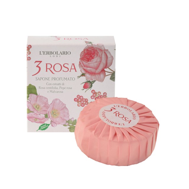 L’ERBOLARIO 3 Rosa Sapone Profumato Αρωματικό Σαπούνι 100gr