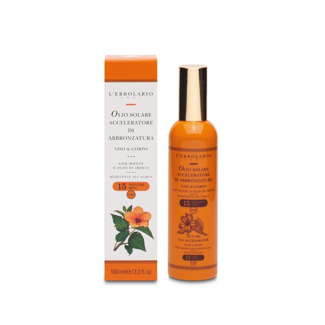 L’ERBOLARIO Sun Oil Tan Accelerator SPF 15 αντηλιακό Λάδι Μαυρίσματος 100ml