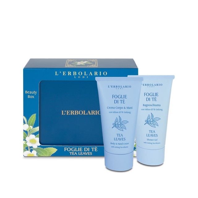 LERBOLARIO - FOGLIE DI TE Beauty Box - Συλλεκτική Μεταλλική Συσκευασία με Αφρόλουτρο 75ml + Κρέμα Σώματος 75ml