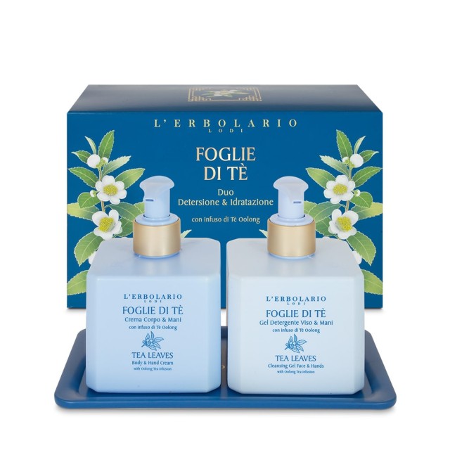 LERBOLARIO - FOGLIE DI TE Te - Συλλεκτική Συσκευασία με Καθαριστικό Προσώπου Χεριών 250ml + Κρέμα Σώματος 250ml