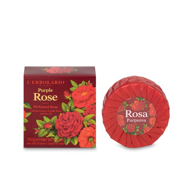 LERBOLARIO Rosa Puprurea - Profumato Soap Αρωματική Μπάρα Σαπουνιού 100g