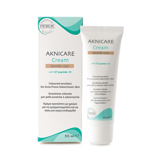 SYNCHROLINE Aknicare Cream Teintee Dore Σμηγματορρυθμιστική Κρέμα Προσώπου με Χρώμα (Σκούρο) 50ml