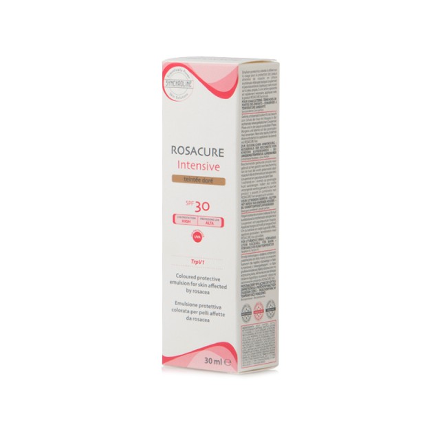 SYNCHROLINE Rosacure Intensive Cream SPF30 Teintee Dore Ενυδατική Κρέμα Προσώπου για Μείωση της Ερυθρότητας με Χρώμα 30ml