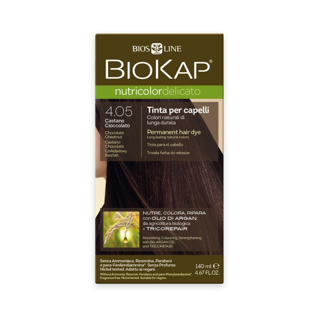 BIOKAP Nutricolor Delicato 4.05 Chocolate Chestnut