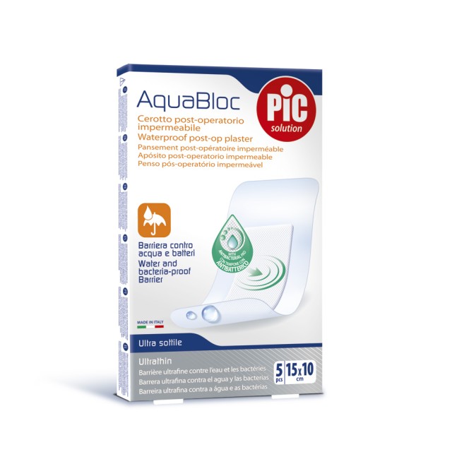 PIC Aquabloc Aδιάβροχα και Αποστειρωμένα Αυτοκόλλητα Επιθέματα 5Τμχ - 15cm x 10cm