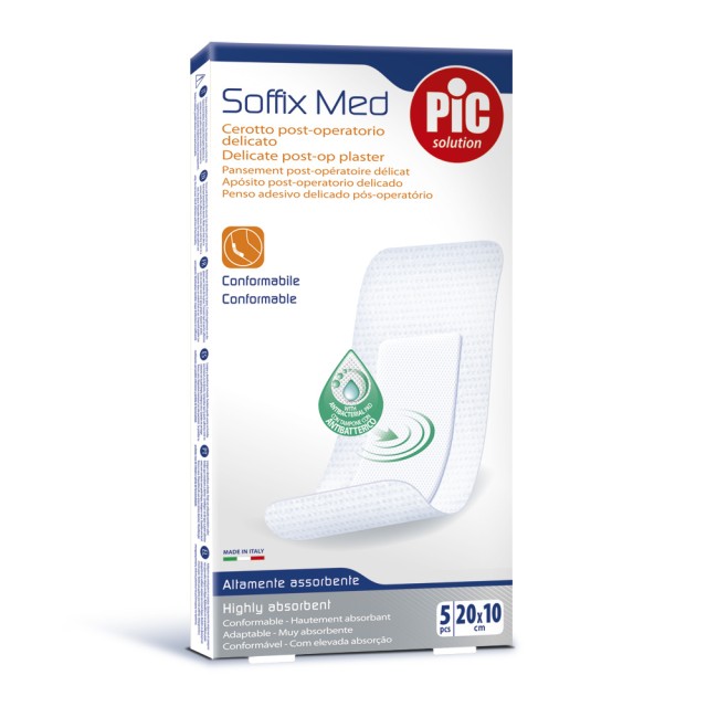PIC Soffix-Med Μετεγχειρητικά Αυτοκόλλητα 5 τμχ - 20cm x 10cm