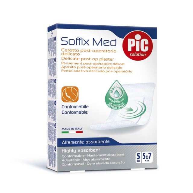 PIC Soffix-Med Μετεγχειρητικά Αυτοκόλλητα Επιθέματα 5Τμχ - 5cm x 7cm
