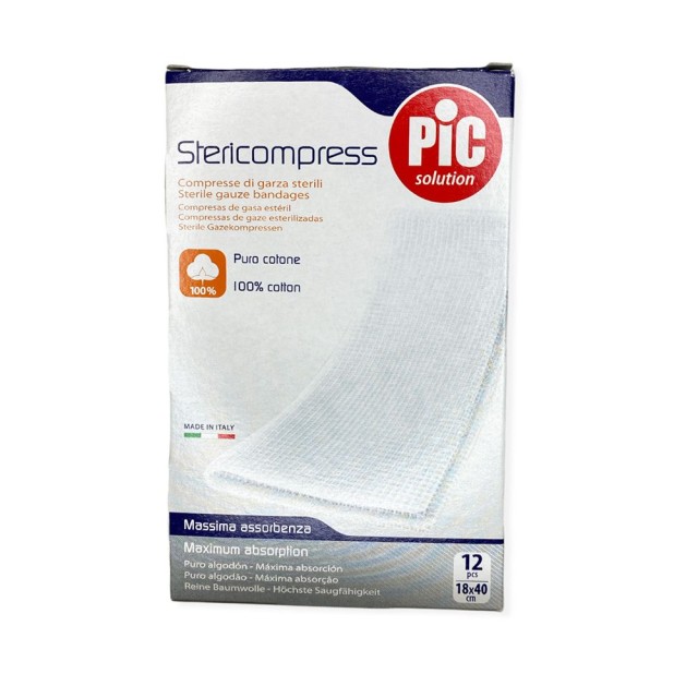 PIC 12 Compress Αποστειρωμένες Γάζες 18cm x 40