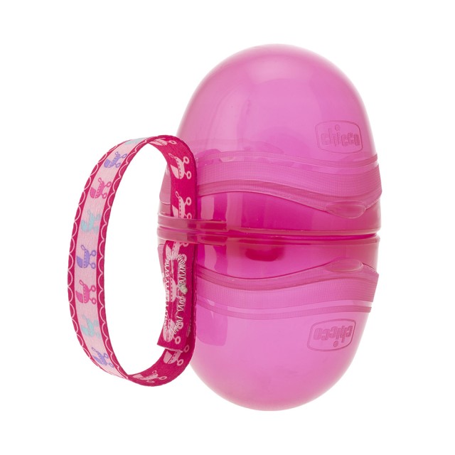 CHICCO Διπλή Θήκη Πιπίλας Ροζ