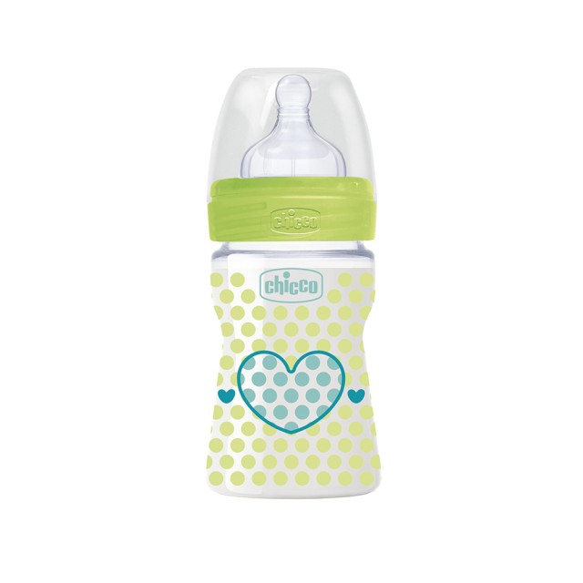 CHICCO Well Being Πλαστικό Μπιμπερό Πράσινο 0m+ 150ml