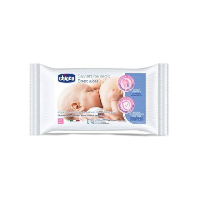 CHICCO Μαντηλάκια Καθαρισμού Στήθους 72τμχ
