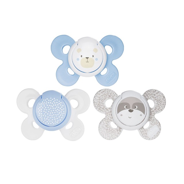 CHICCO Πιπίλα COMFORT, 0-6m, 2τμχ, Μπλέ με θήκη