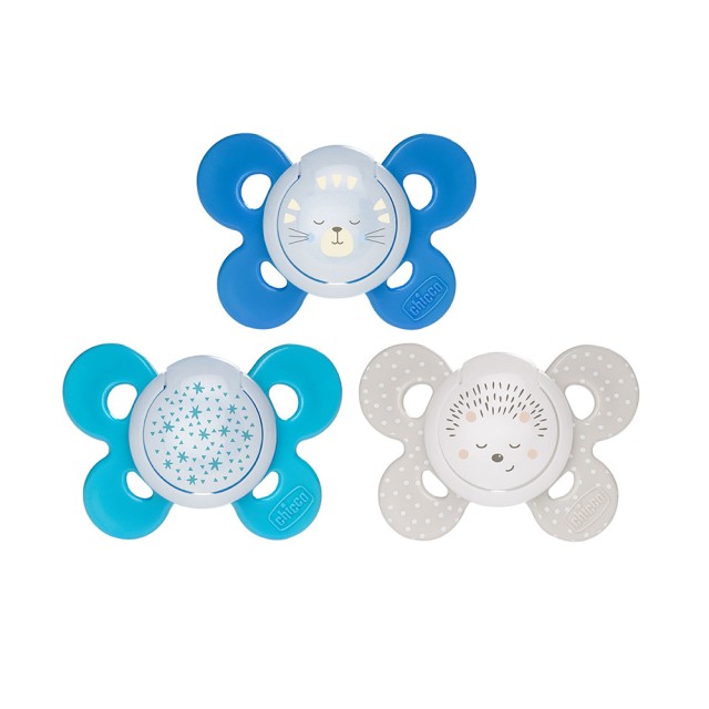 CHICCO Πιπίλα COMFORT, 16-36m, 2τμχ, Μπλέ με θήκη