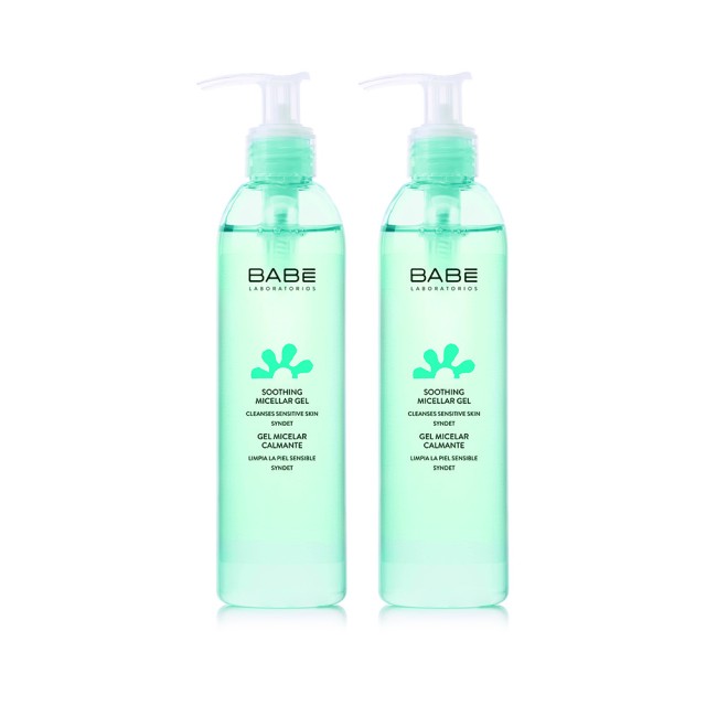 BABE Soothing Micellar Νερό Καθαρισμού & Ντεμακιγιάζ για Ευαίσθητες Επιδερμίδες 2x245ml
