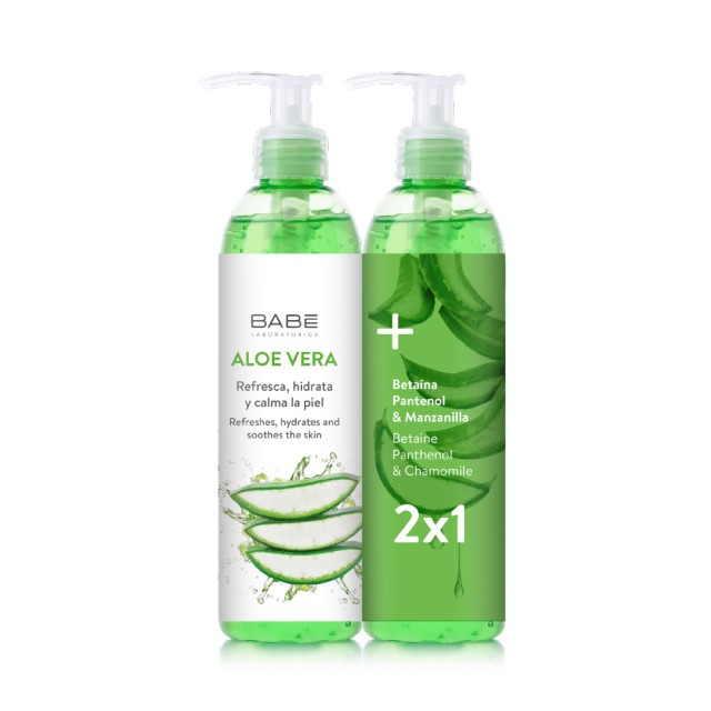 BABE Body Ενυδατικό & Καταπραϋντικό Gel Aloe Vera 2x300ml