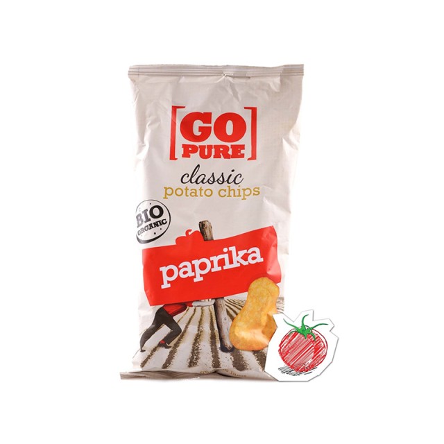 GO PURE Chips με πάπρικα 125gr