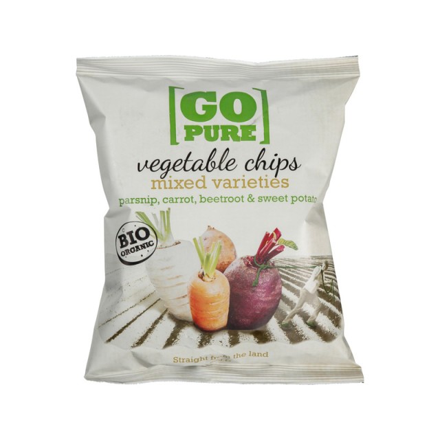 GO PURE Βιολογικά Πατατάκια με Γεύση Λαχανικών 90gr